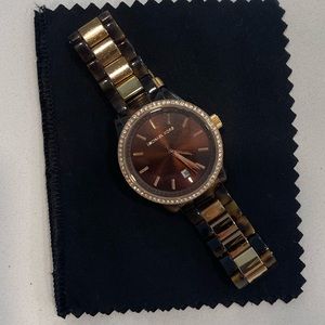 Michael Kors Tortoiseshell and Gold Womens Watch